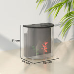 Pawhut Fish Tank, 3l Nano Aquarium Starter Kit With Filter System, Led Light