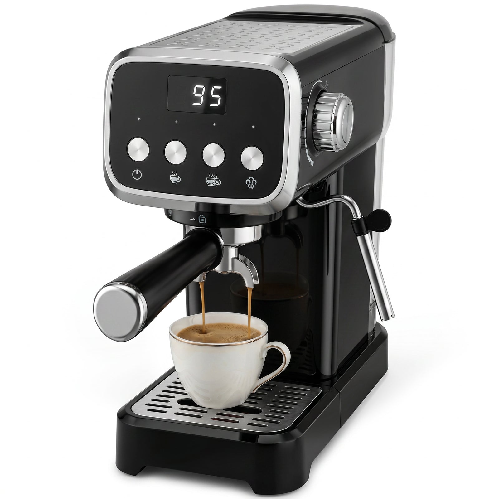 HOMCOM Espresso Machine With 20-bar Pressure, Black