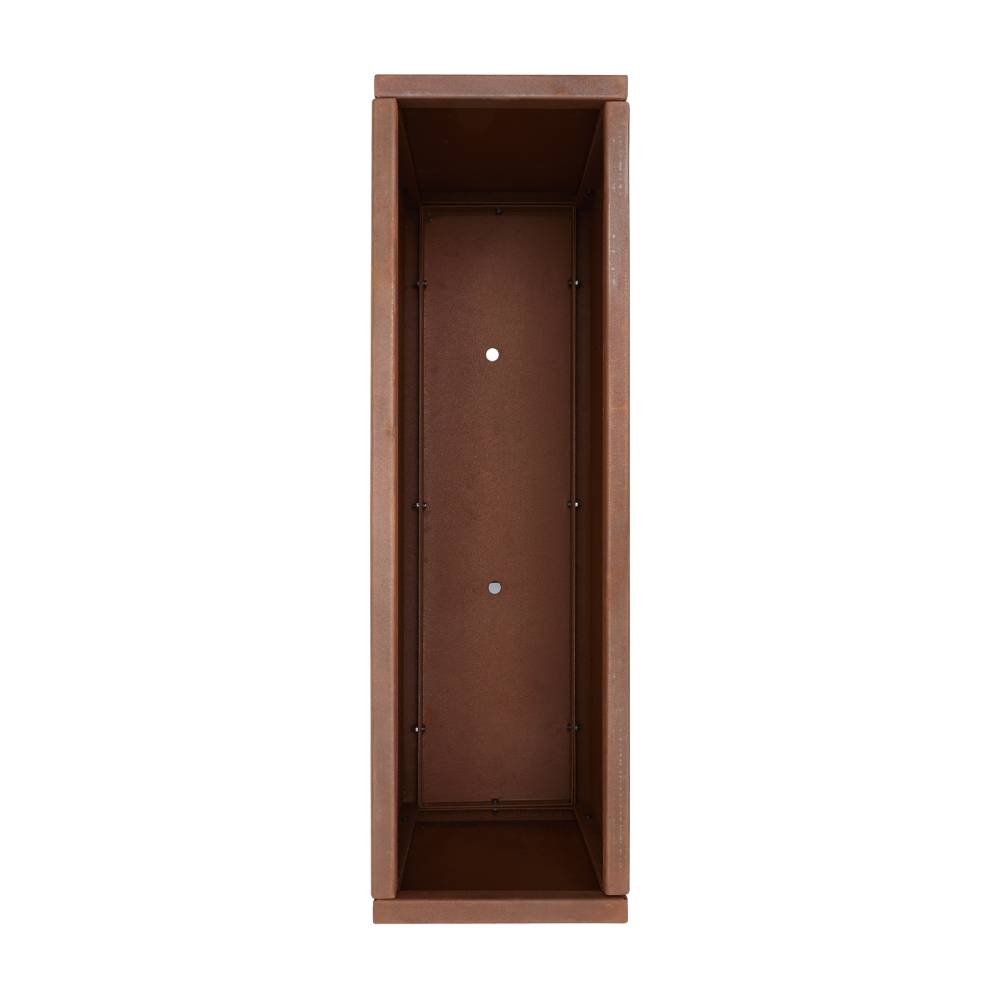 100/120cm W X 30cm D X 40cm H Rust Steel Flowerpot Outdoor Garden Weathering Metal Planter Box, Steel Planter With Drainage Hole | Small