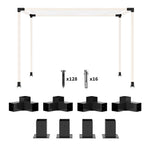 Pergola Kit W/ 3-way Corner Brackets & Post Base For 92mm