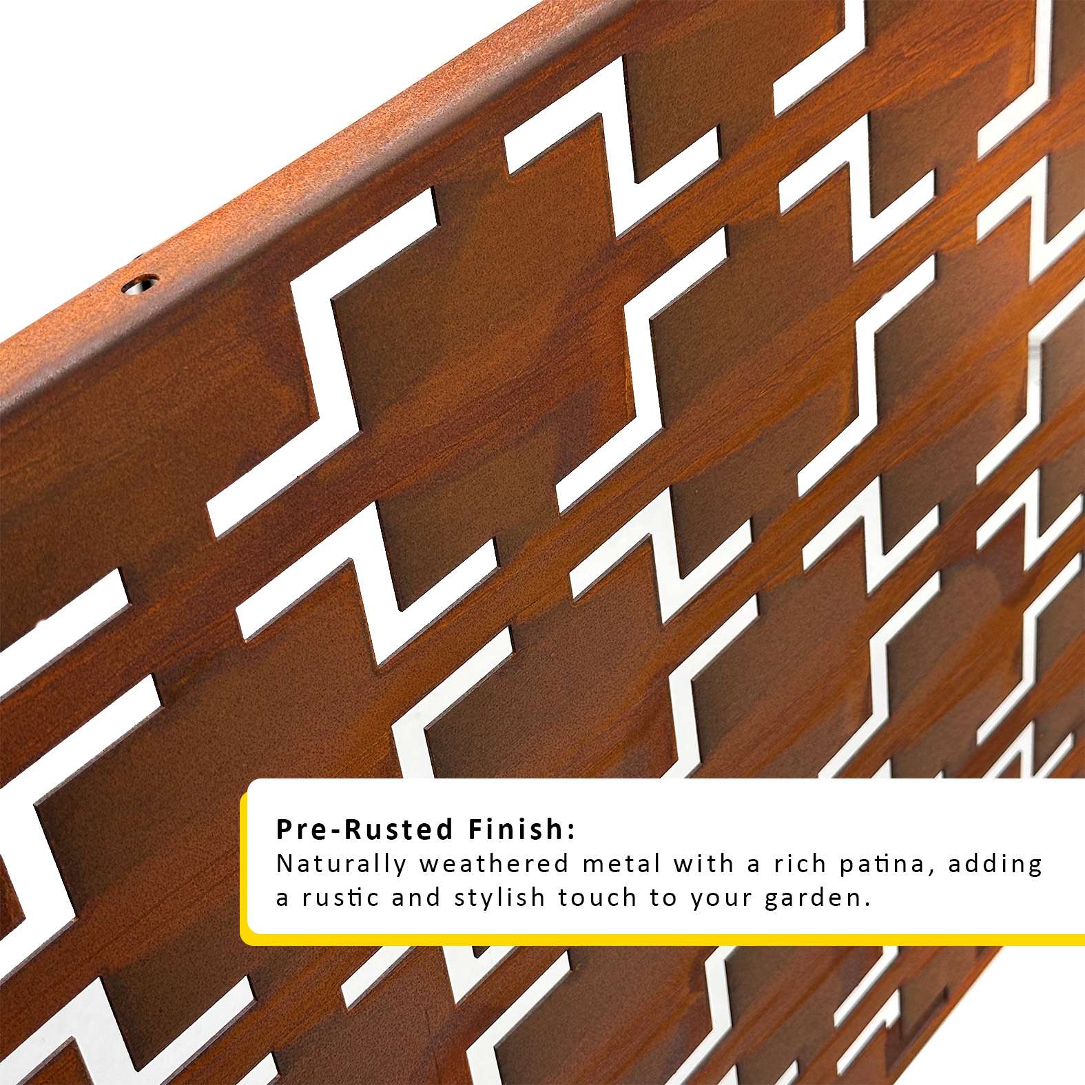 Metal Outdoor Privacy Screen 120cm X 180cm - Panels | 120cm x 180cm | Rust