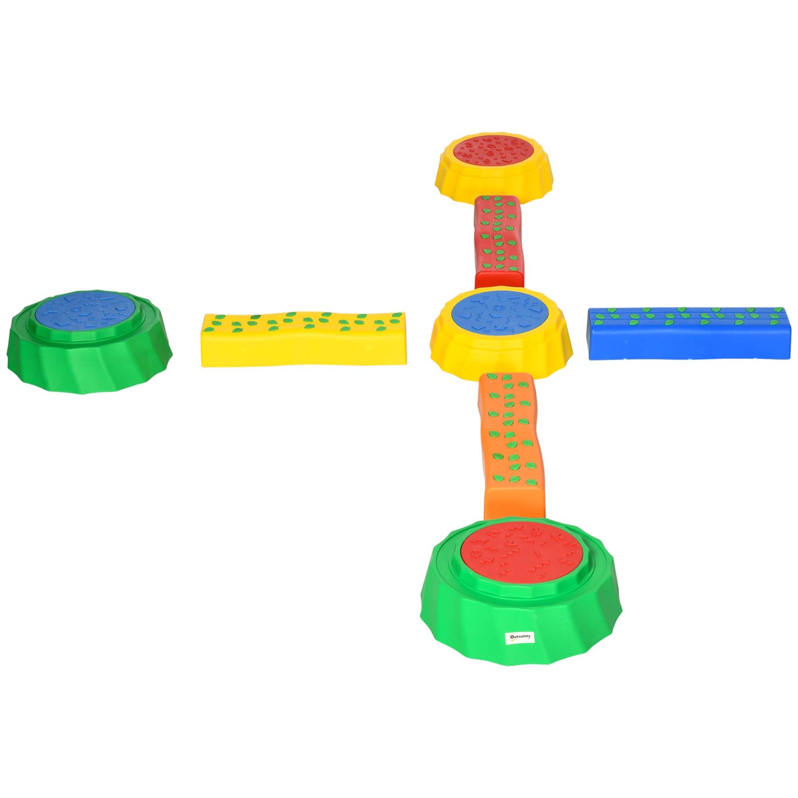 Eight-piece Kids Stepping Stones W/ Non-slip Surface & Bottom, For Kids