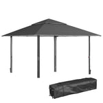 4 X 4m Outdoor Pop-up Canopy Tent Gazebo Adjustable Legs Bag | Dark Gray