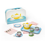 Tin Tea Set, Colourful Tea Set For Kids, 20 Play Pieces