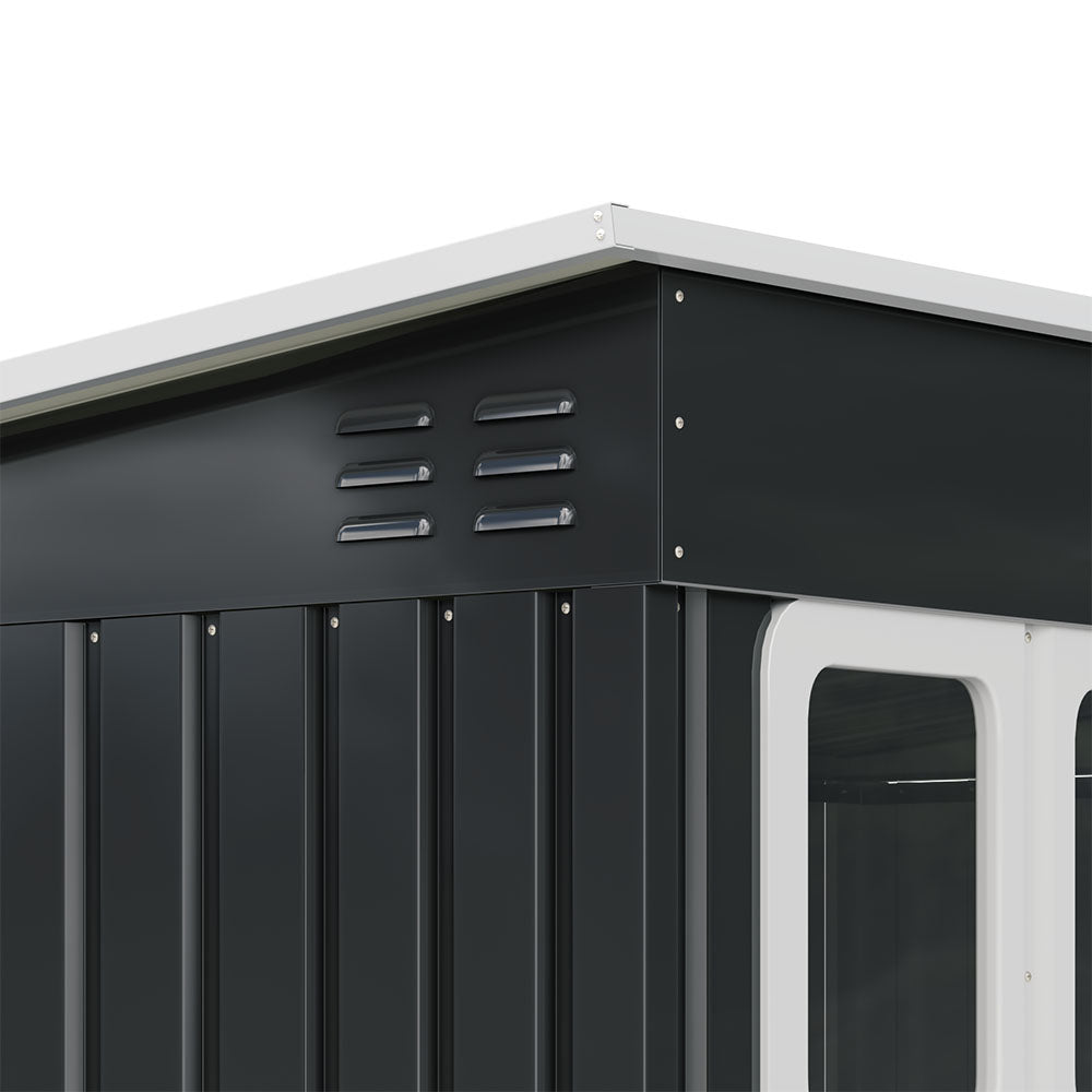 8.5x5.5ft Heavy Duty Outdoor Metal Garden Shed Lockable Weatherproof Storage Shed For Patio Or Backyard