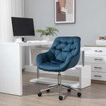 Velvet Home Office Chair Adjustable | Blue