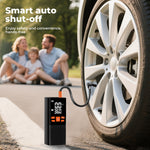 Car Tyre Inflator Cordless Digital Rechargeable Tire Air Compressor Pump | Black