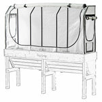 Medium Wall Hugger Greenhouse Frame & Multi-cover Set | White