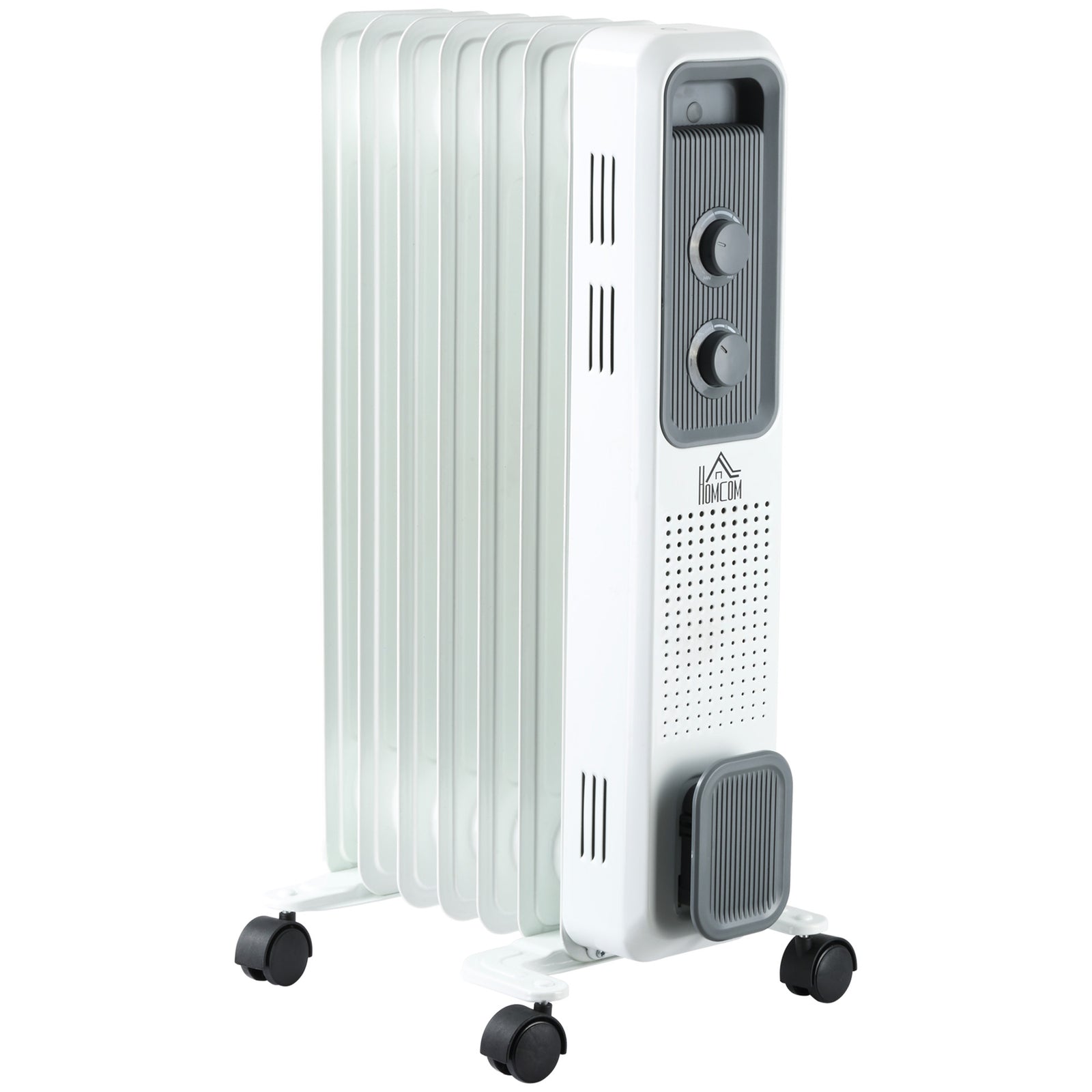 7/9/11 Fin Oil Filled Radiator Portable On Wheels | Small | White