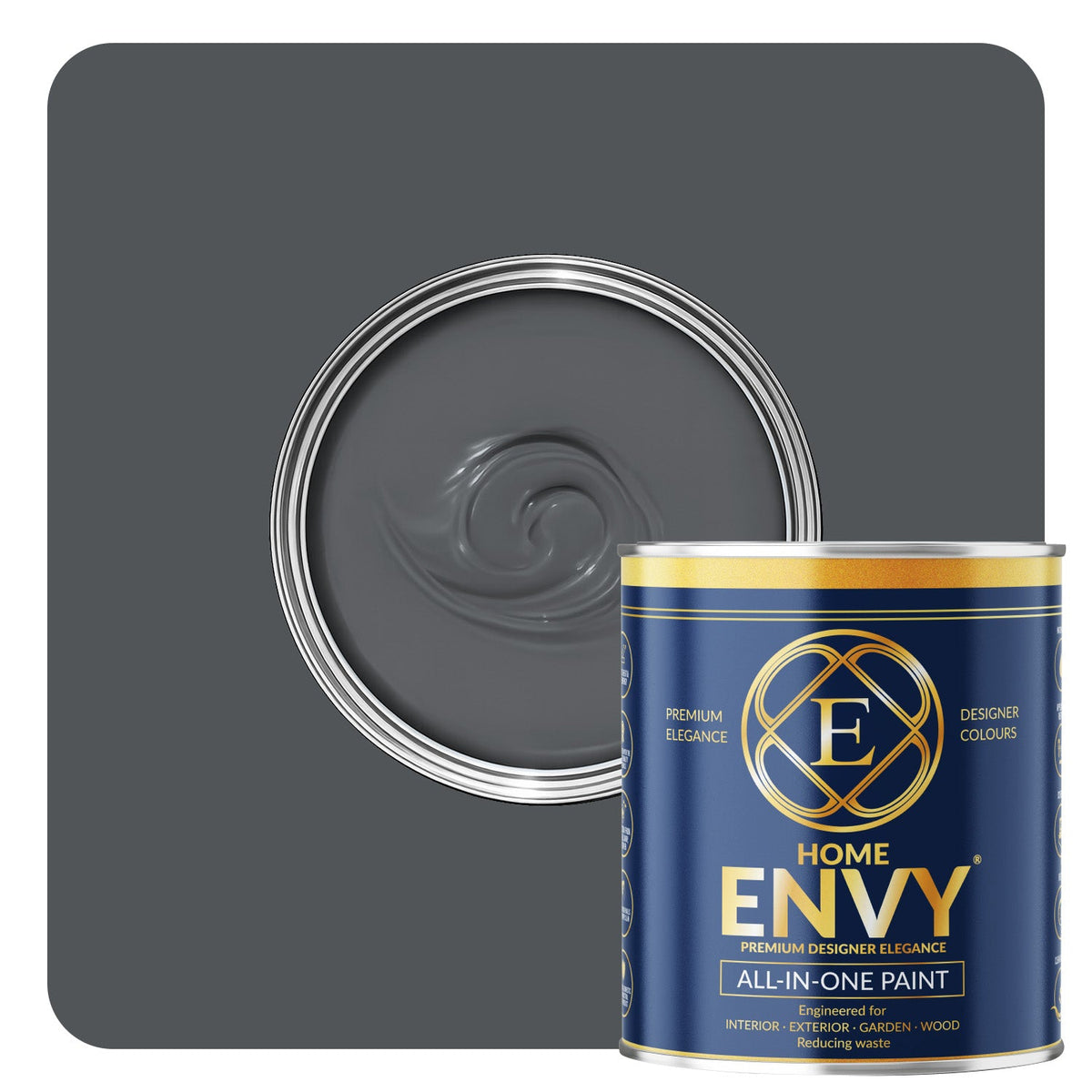 Indoor & Outdoor Multi Surface All-in-one Paint - Satin | 5l | Dark Grey