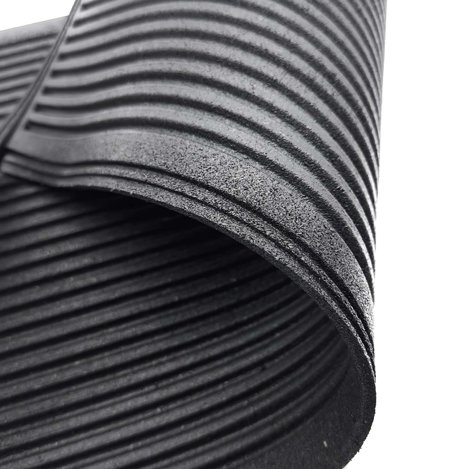 Nicoman Ribbed Harmony Entrance Doormat | 120cm x 80cm | Black