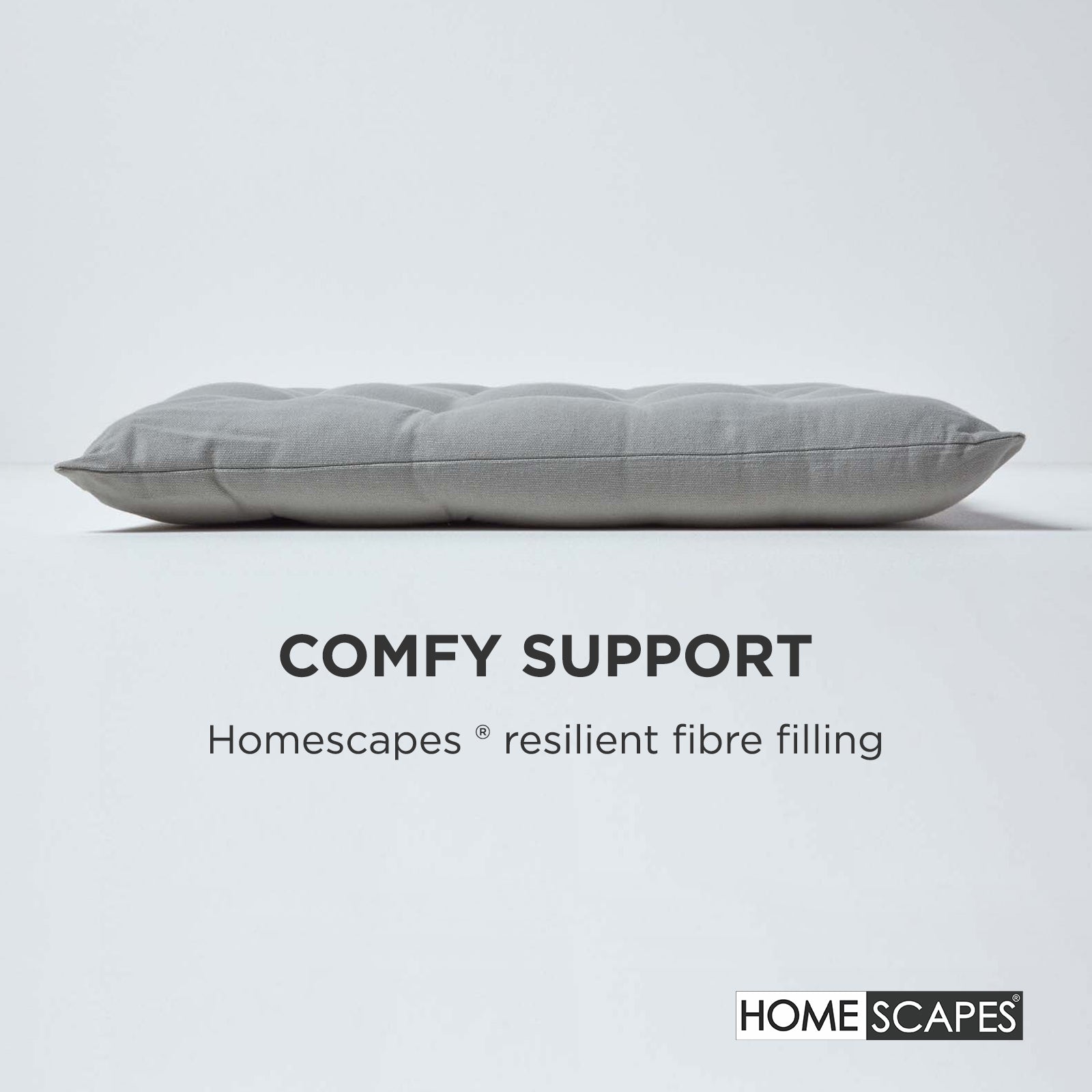 100% Cotton Seat Pads Plain Chair Cushions For Dining Room, Kitchen, Or Outdoor Garden Use | Set-of-4 | Grey