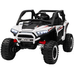 Aiyaplay 2 Seater 24v 7ah Ride On Truck W/ Spring Suspension | White