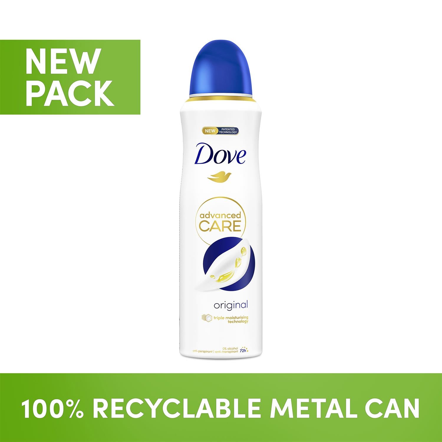 Advanced Care Anti-perspirant Deodorant Spray Original, 6x 200ml | White