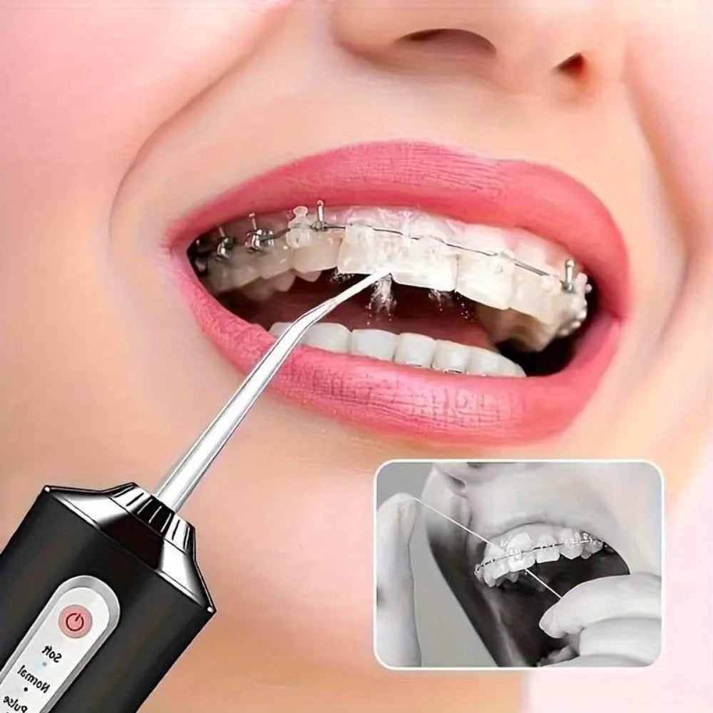 Dyzi Rechargeable Water Flosser – Portable Dental Cleaner With 4 Tips