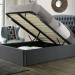 Warwick Velvet Ottoman Bed | Double | Grey