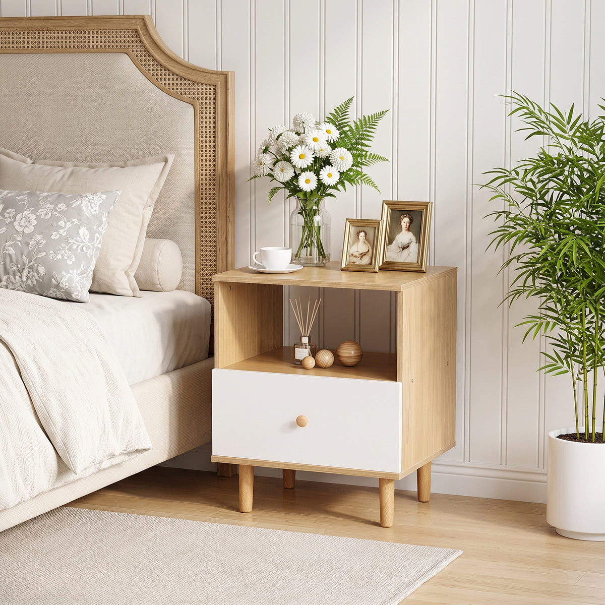 Breeins Single-drawer Bedside Table Nightstand