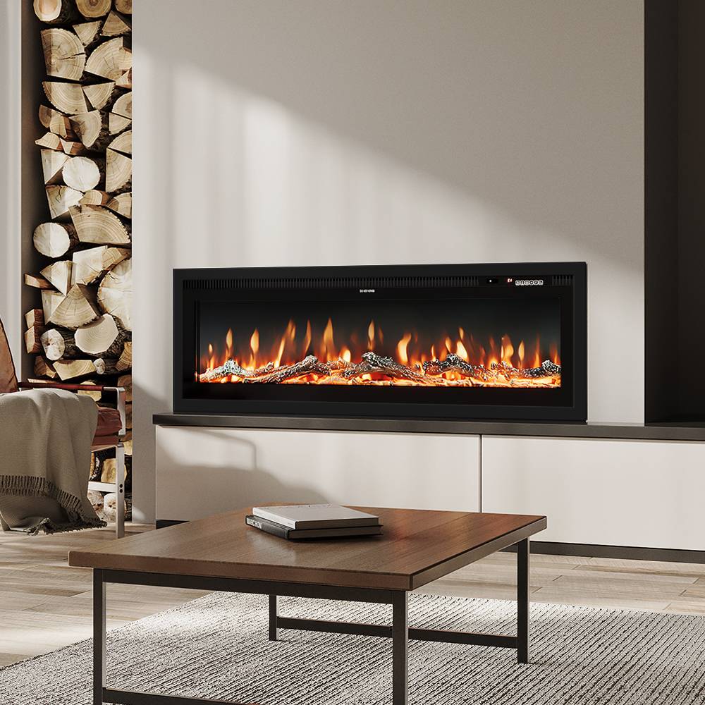 40 Inch Electric Fireplace With Remote 12 Flame Colours 1500w