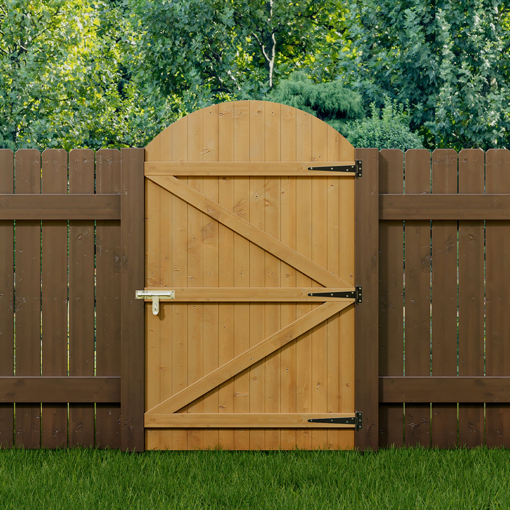 90cm W X 150/180/210cm H Semi Braced Arch Top Strong Wooden Garden Gate | 150cm