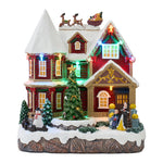 Christmas Xmas House Music Box Ornaments With Lights