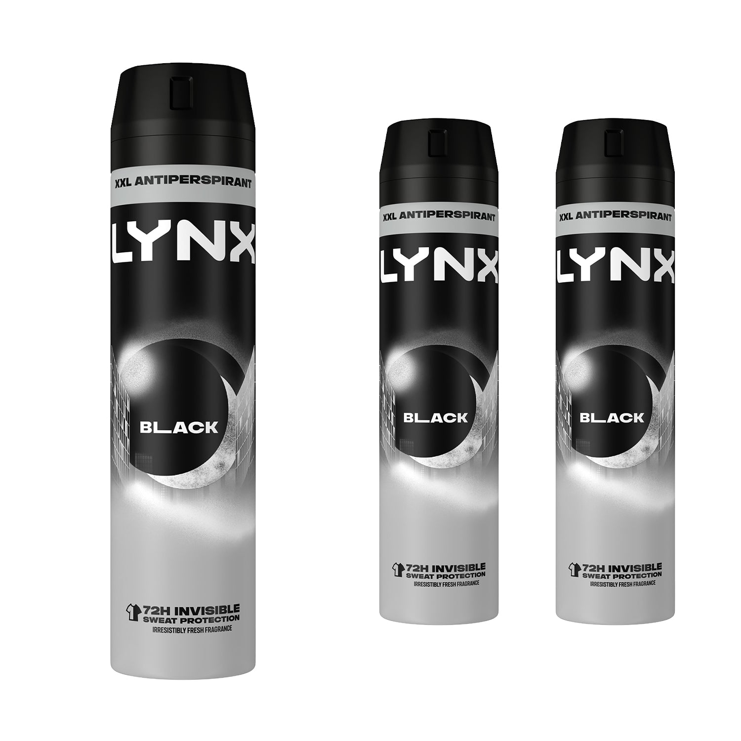 Xxl Black 72h Sweat Protection Anti-perspirant Deodorant, 3x 250ml