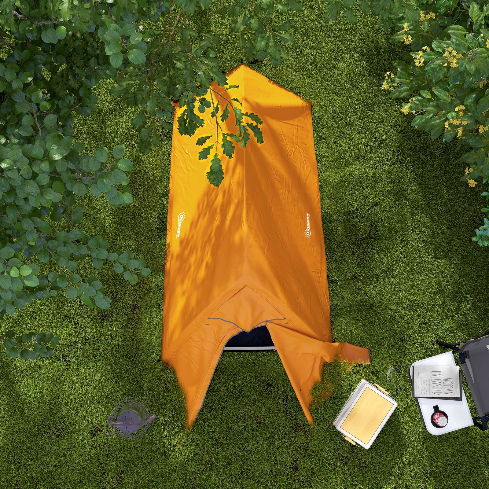 Double Layer Camping Tent For 1-2 Man, 2000mm Waterproof | Orange