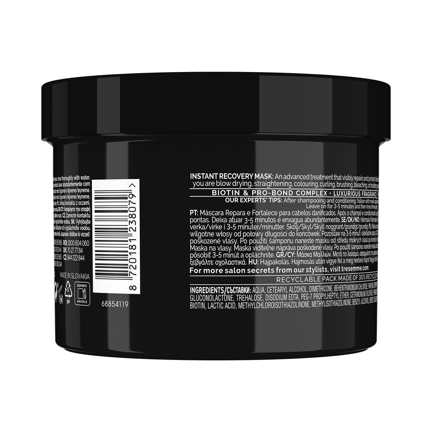Biotin Repair Instant Recovery Mask With Biotin & Pro-bond, 6x Of 440ml