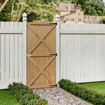 79/85/100cm W X 183cm H Garden Flat Top Pine Wood Gate Kit | Medium