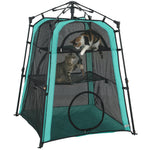 PawHut 3-tier Cat Tent, Portable Pet Tent For Indoor Outdoor