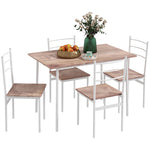 5 Piece Dining Table And Chairs Set, Space Saving Table | White