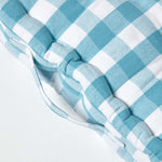 Block Check Cotton Gingham Floor Cushion | 40cm x 40cm | Blue