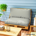 2 Seat Pallet Cushions 20cm Thick Outdoor Seat Pads | Light Grey