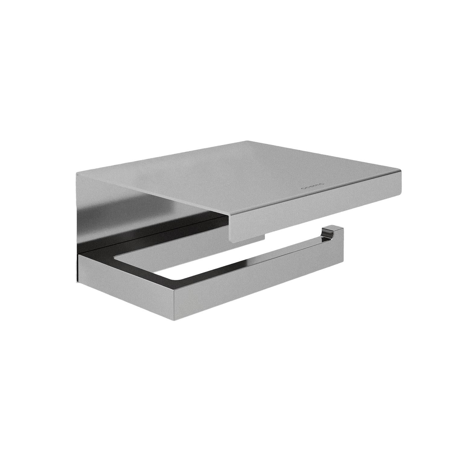 Toilet Roll Holder, Silver Gloss, Wall-mounted, 13 Cm Collection The Grid