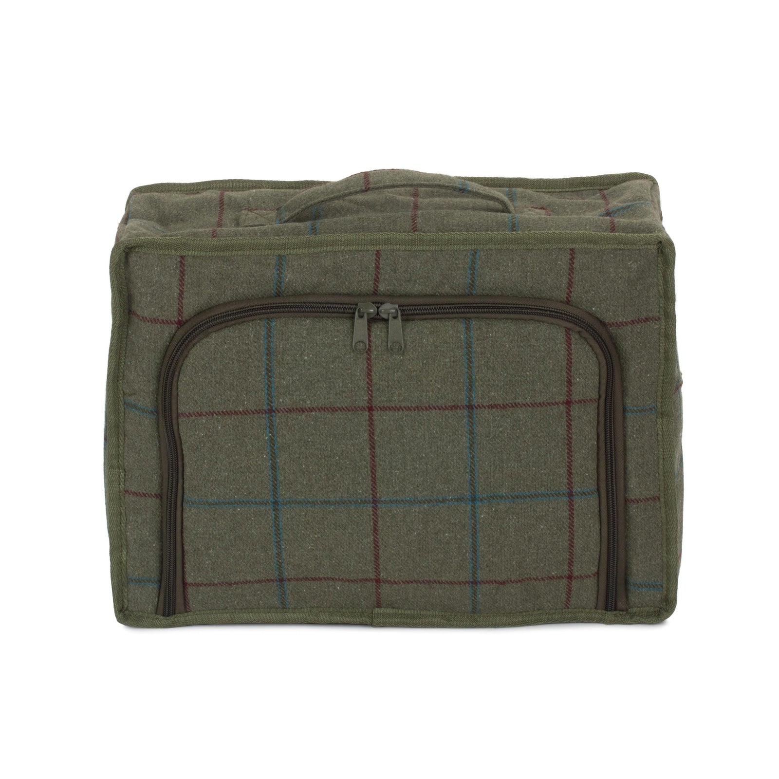 H092 Polyester Green Tweed Cooler Picnic Bag