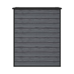 5x3ft Outdoor Plastic Storage Shed With Floor & Window, Lockable, Wood Grain Design