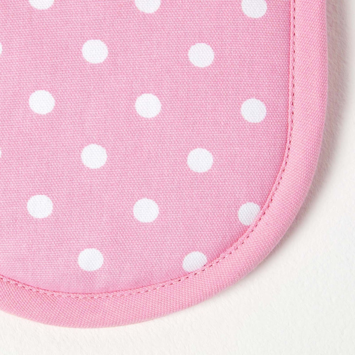Birds And Flowers Pink Cotton Double Oven Glove