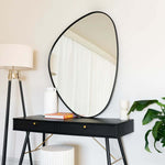 Izumi - Metal Irregular Pebble Mirror | 120cm x 90cm | Black