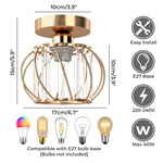 Emitto Crystal Ceiling Light Semi Flush Mount Chandelier Modern Hallway