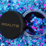 Envie Chunky Glitter Mermaid 10ml Pot 5g Cosmetic Body Face Festival Teal Blue
