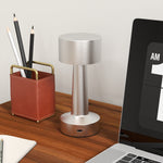 Led Cordless Table Lamp With Battery Operated Silver
