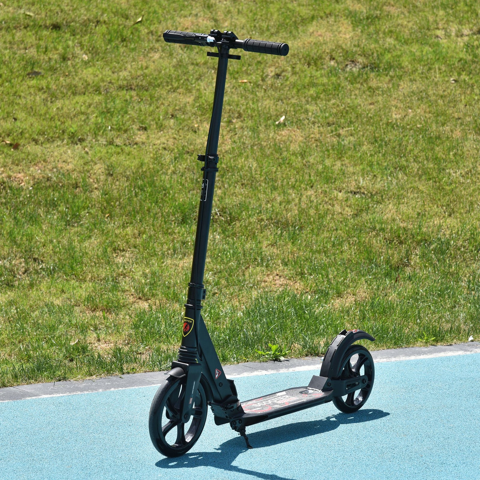 Teens Adult Kick Scooter Foldable Adjust 14+ W/ Dual Brake | Black