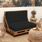 2 Seat Pallet Cushions 20cm Thick Outdoor Seat Pads | Black