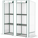 3 Tier Lean-to Mini Greenhouse W/  Hemmed Edging | Green
