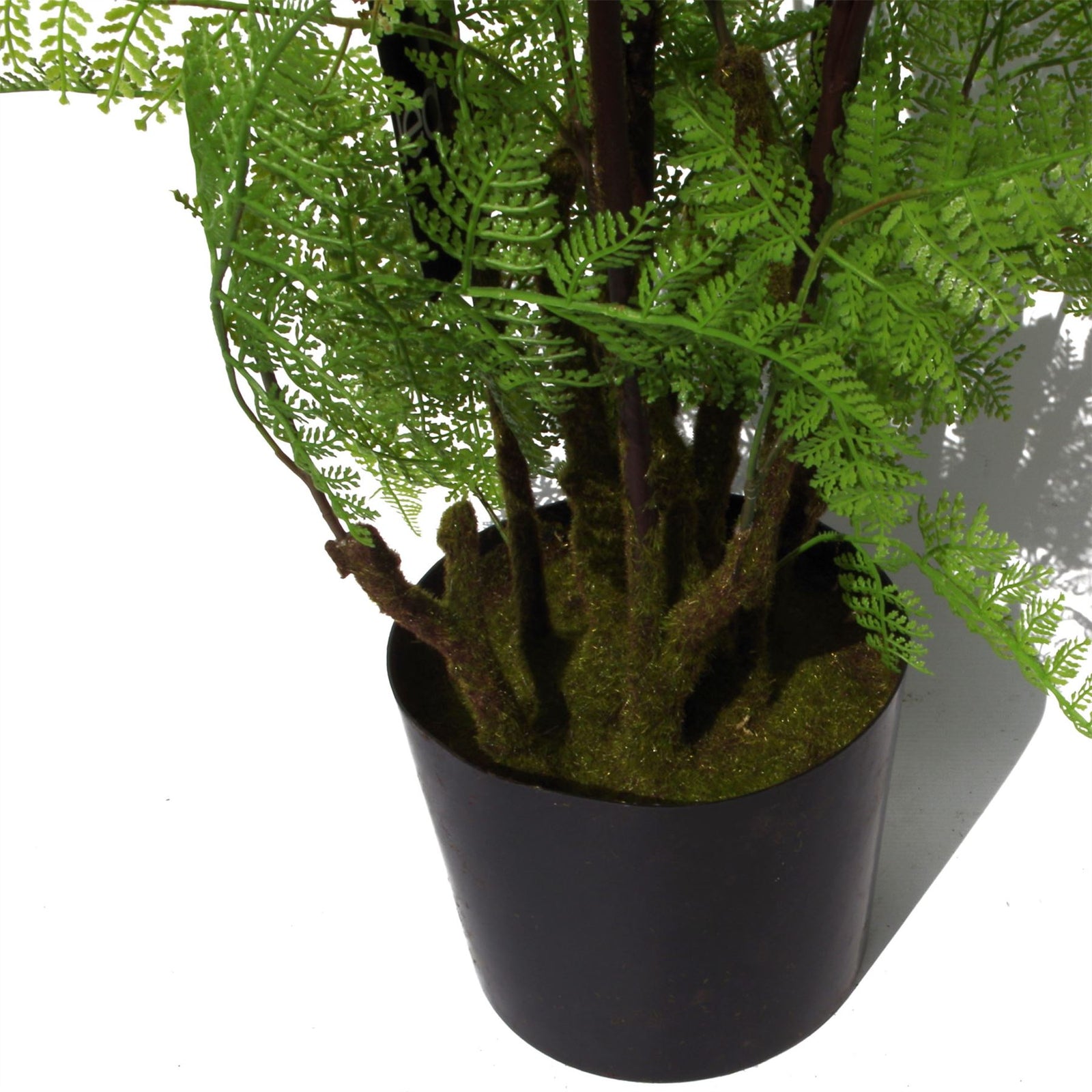 150cm Artificial Natural Moss Base Fern Foliage Plant With Gold Metal Planter
