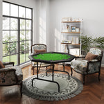 8 Player Foldable Poker Table W/ Cup Holders