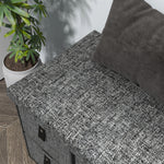 Shoe Bench With Seat, Shoe Storage Bench With Fabric Drawers | One Size | Dark Gray
