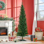 6ft Pencil Artificial Christmas Tree With Solid Stand Tips Green | 6ft | Green
