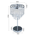 Small Crystal Table Lamp With Round Base