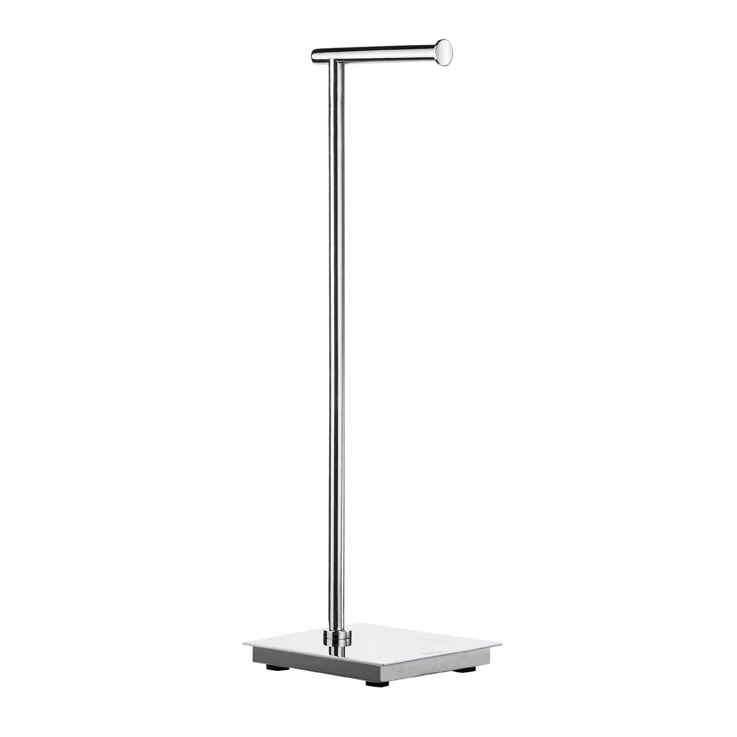 Polished Stainless Steel Toilet Roll Holder With Square Base | Polished Stainless Steel