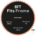 Trampoline Replacement Mat With Eight Rows Of Stitching | Orange